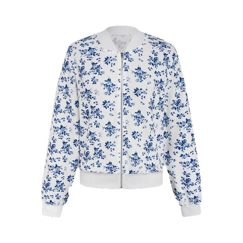Baseball Collar Printed Jacket Temperament Commuter Casual Versatile Jacket Women's m302851