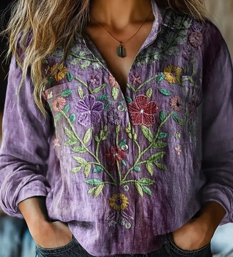 V-neck printed shirt m302770