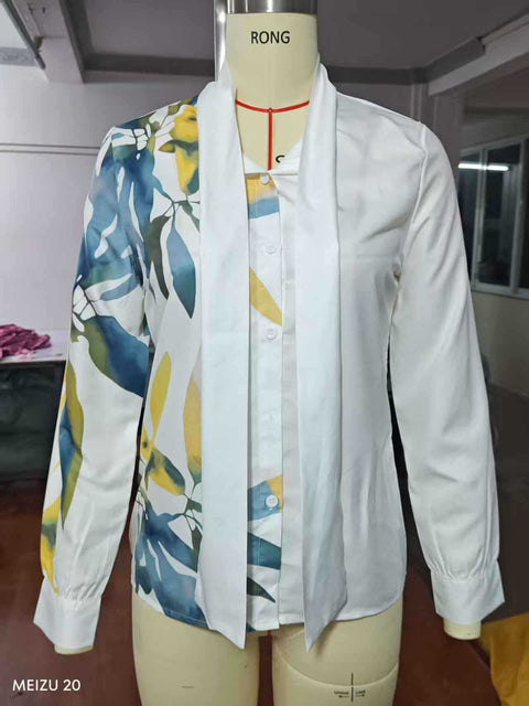 Flower shirt strap single-breasted shirt top Amazon outer single shirt shirt m301762