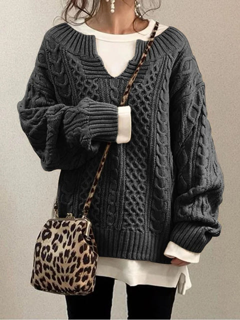 New sweater knitted twist sweater casual knitted sweater m300465