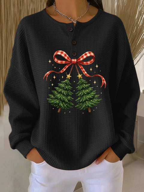 3D digital printing loose casual waffle stand-up collar long sleeve m303065