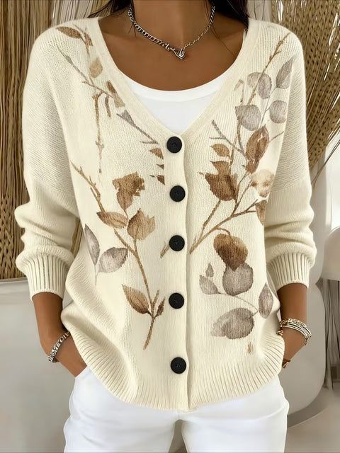 Button knitted hooded cardigan jacket autumn and winter new m303071