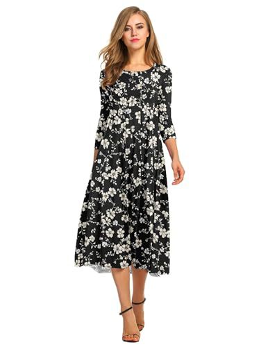 Autumn and winter dress solid color fashion big swing dress m302776