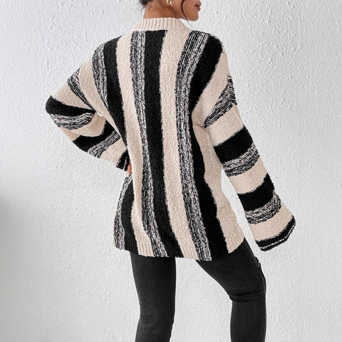 Autumn and winter new pullover long-sleeved loose casual women's sweater knitted sweater m302236
