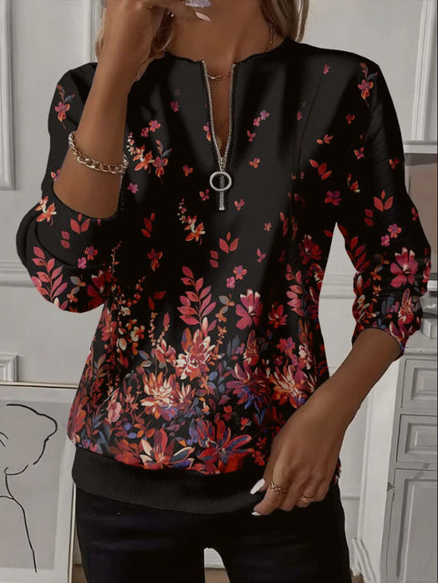 Printed shoulder sleeves long sleeves womanizer m302028