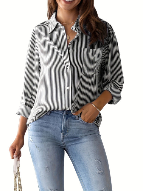 Top Loose Casual Long Sleeve Shirt Women's M301603