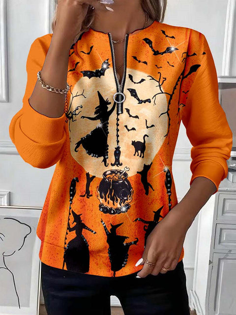Printed sweater casual sweatshirt top m302179