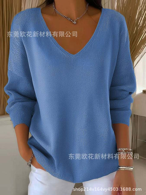 Halloween printed women's V-neck imitation sweater m302107