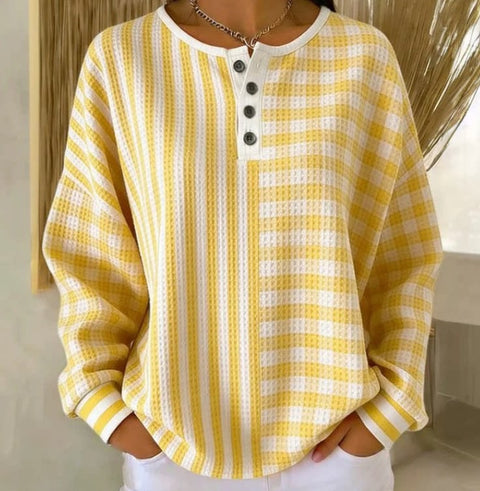 3D digital printing loose casual waffle stand-up collar long sleeve m303065