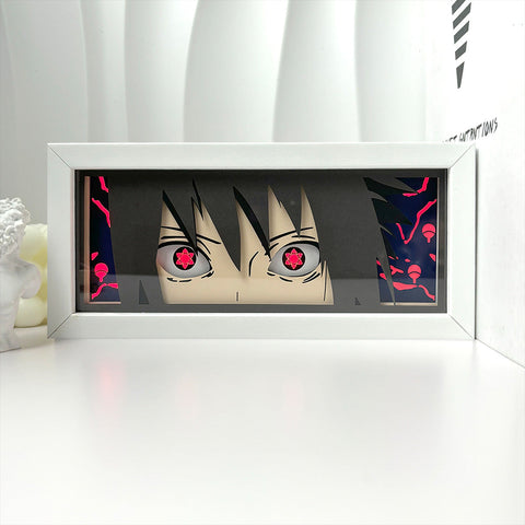NARUTO anime Uchiha Sasuke Paper Carving Lamp Photo Frame