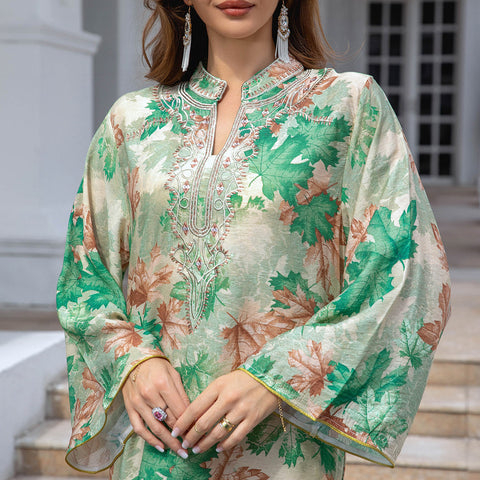 Embroidered fashion women's dress m301178