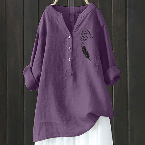 Autumn new long-sleeved comfortable printed fashion versatile shirt m301739