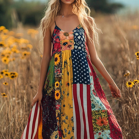 Women's trendy brand loose floral element casual dress m302384