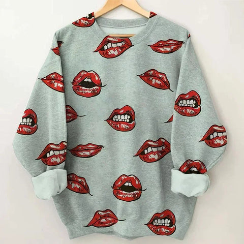 Casual floral 3D printed crew neck sweater m302127
