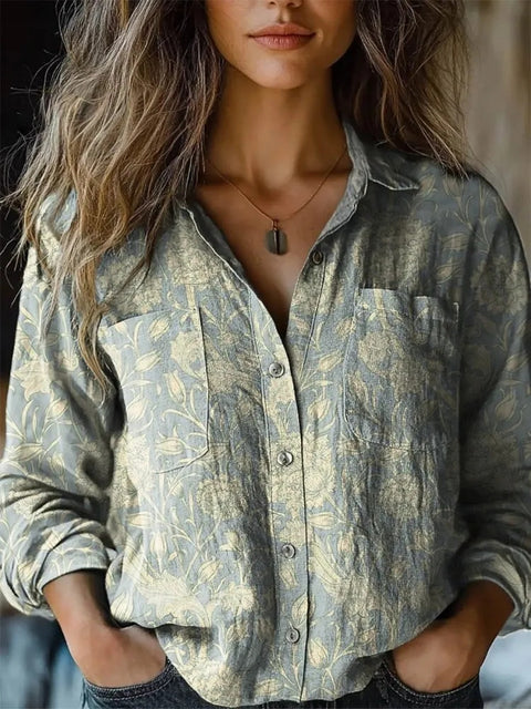 V-neck printed shirt m302770