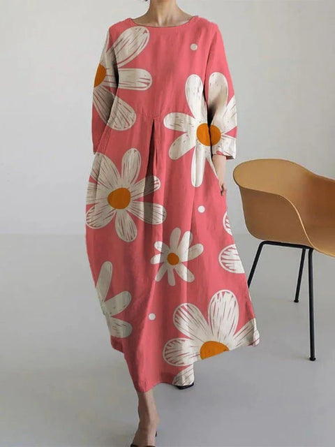 3D imitation cotton pull frame craft women's pendulum dress m301038