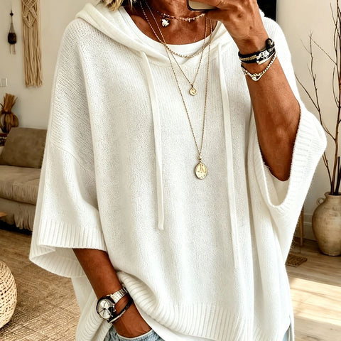 New hooded drawstring sweater sweater woven outside m303005