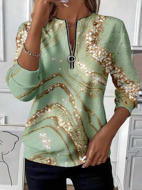 Printed sweater casual sweatshirt top m302179