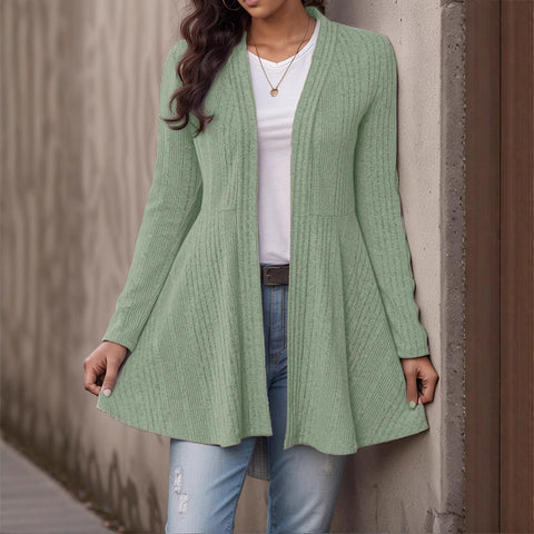 Women's pit strip polished cardigan casual top m302601