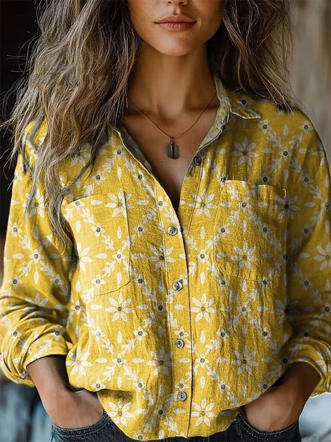 Trendy 3D printed long-sleeved shirt m303044