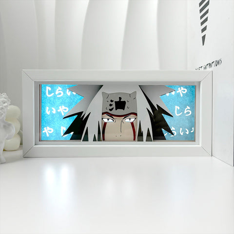 Naruto anime Jiraiya Paper Carving Lamp Photo Frame