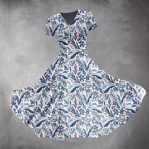 Temperament commuter casual and thin dress m302527