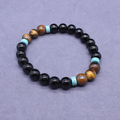 108 rosary beads natural agate tiger's eye stone fringed sweater chain m3331292