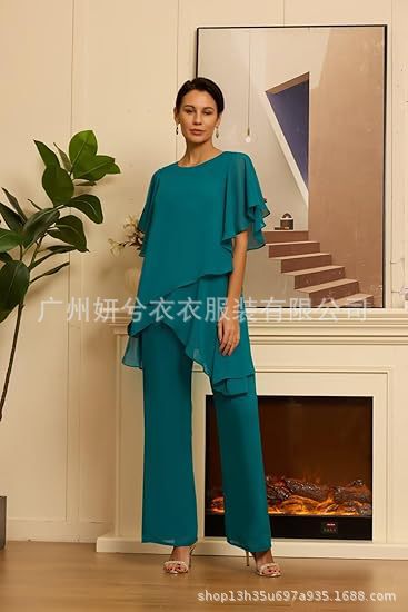 Temperament chiffon solid color loose irregular fashion suit m301710
