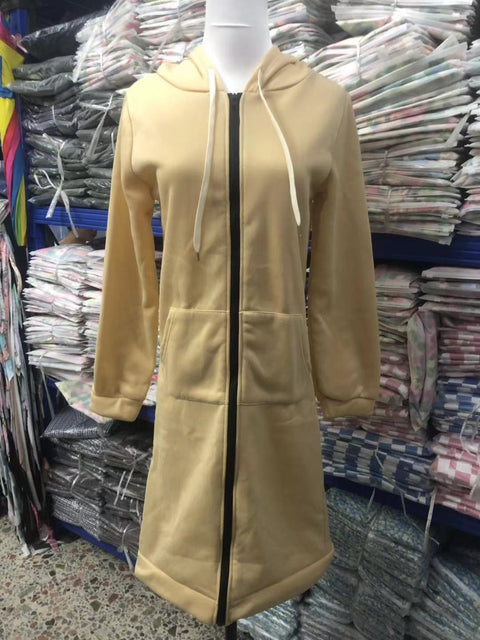 Women's medium and long hooded long-sleeved sweater women's winter m302342