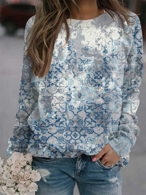 3D digital printing European and American women pullover casual urban shoulder plugs m302123