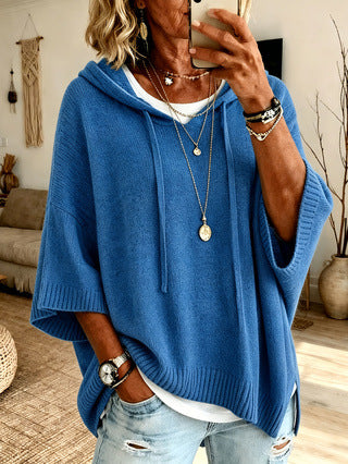 New hooded drawstring sweater sweater woven outside m303005