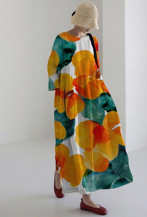 3D imitation cotton pull frame craft women's pendulum dress m301038