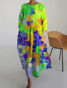 Crew neck sweet women's dress new dress m301069