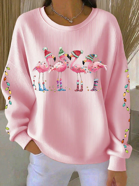 Knitted top snowflake christmas tree mix and match casual commuter sweater m302212