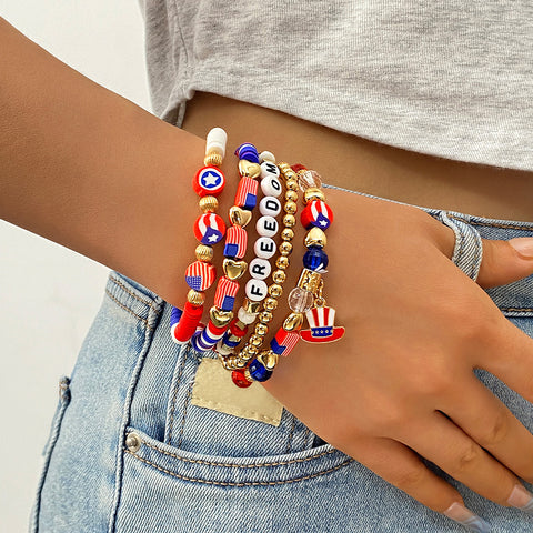 Bracelet USA American flag election holiday party commemorative patriotism bracelet m302600