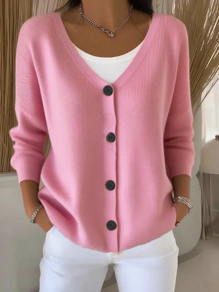 Imitation sweater women's European and American style new loose v-neck long-sleeved cardigan m301888