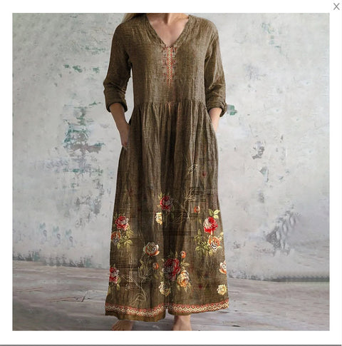 3D print summer urban casual loose dress women m301037