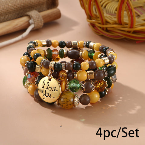 New Bohemian Bracelet Creative Tassel Multi-layer Beaded Bracelet m3331286