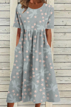 Fashion digital print big wide dress m302128