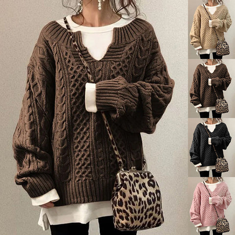 New sweater knitted twist sweater casual knitted sweater m300465