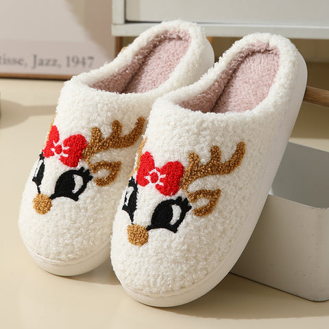 Comfortable Home Cute Cartoon Santa Claus Winter Cotton Slippers