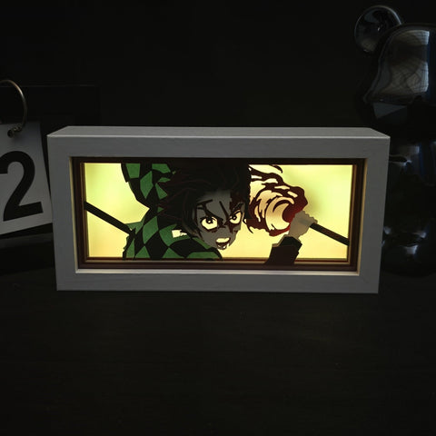 Demon Slayer Kamado Tanjirou Paper Carving Lamp Photo Frame