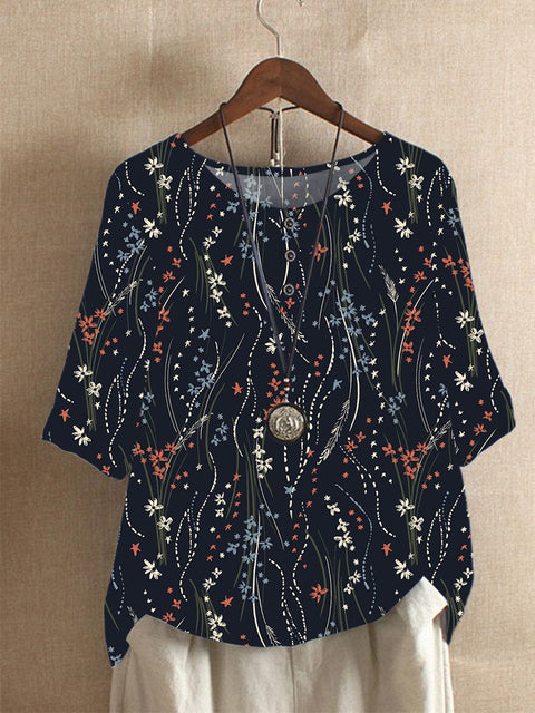 Women's loose fashion loose digital printing casual top m301541