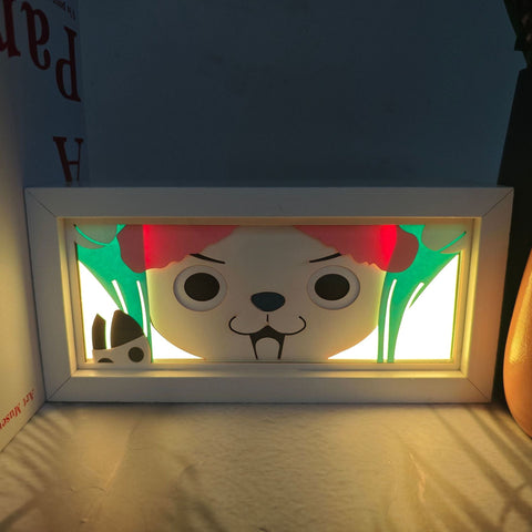 ONE PIECE Anime Chopper Paper Carving Lamp Photo Frame