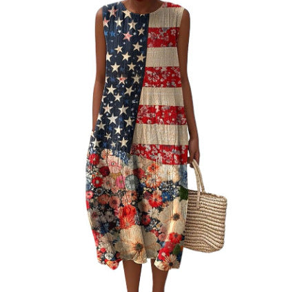 Women's trendy brand loose floral element casual dress m302384