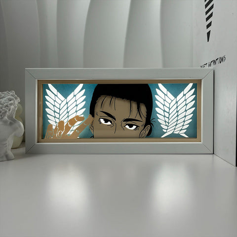 Attack on Titan Eren Jaeger Paper Carving Lamp Photo Frame