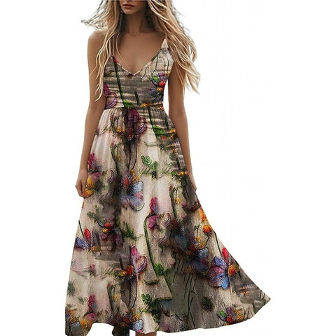 Women's trendy brand loose floral element casual dress m302384
