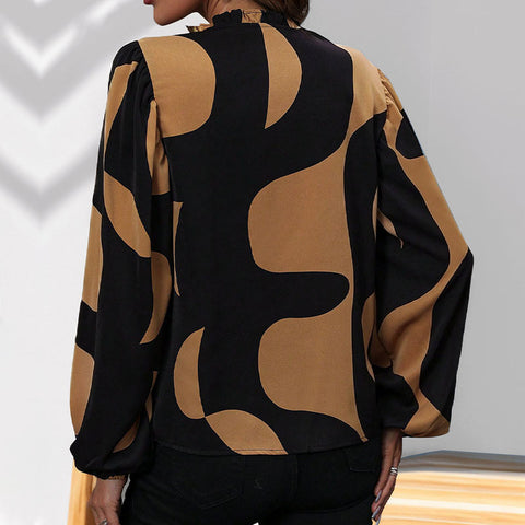 Pullover geometric print shirt m300842