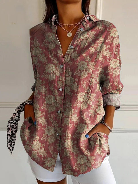 3D digital printing abstract pattern women's long shirt shoulder sleeve shirt m302463