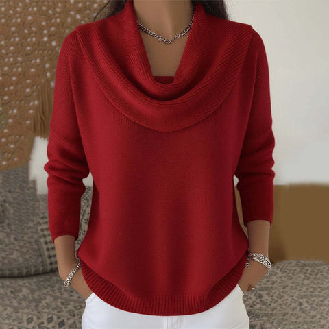 Autumn and winter new solid color long-sleeved top sweater m302155-1